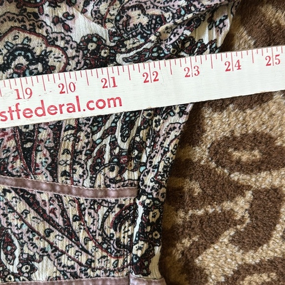 AEO Boho Deep V Neck Boho Peasant Top Blouse Womens XL Viscose Velvet seams - Picture 12 of 12